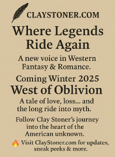 CLICK HERE TO VIEW FREE SAMPLE OF WEST OF OBLIVION | You'll be leaving BlueBerrieBooks.com